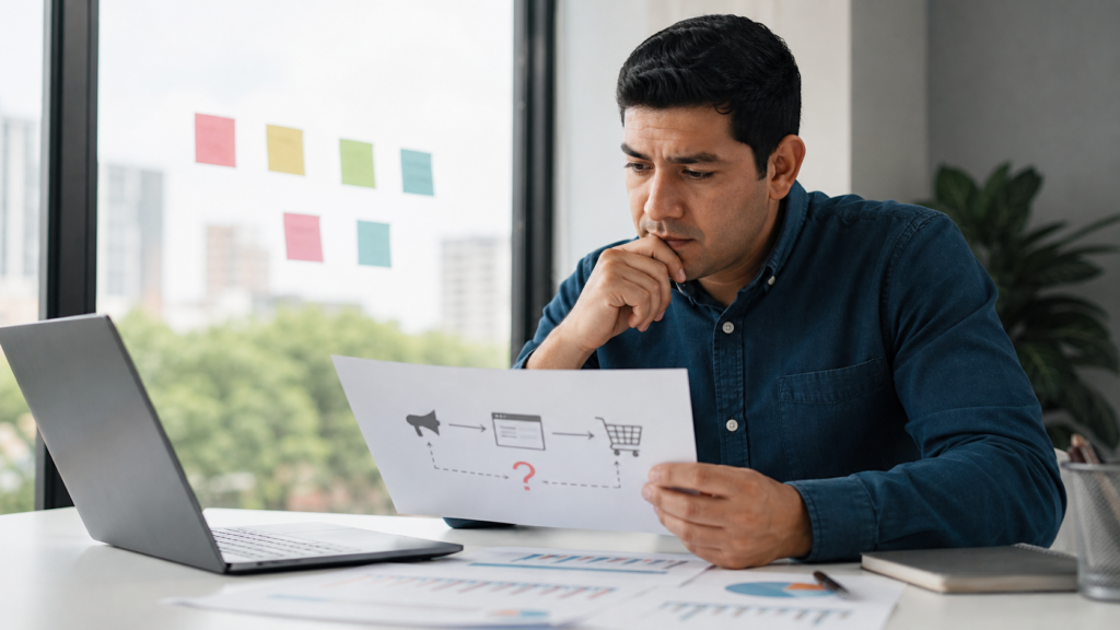 Imagen editorial sobre seguimiento de conversiones: el trabajo que decide si tu publicidad es rentable
