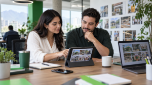 Imagen editorial sobre redes sociales para empresas con varias sucursales