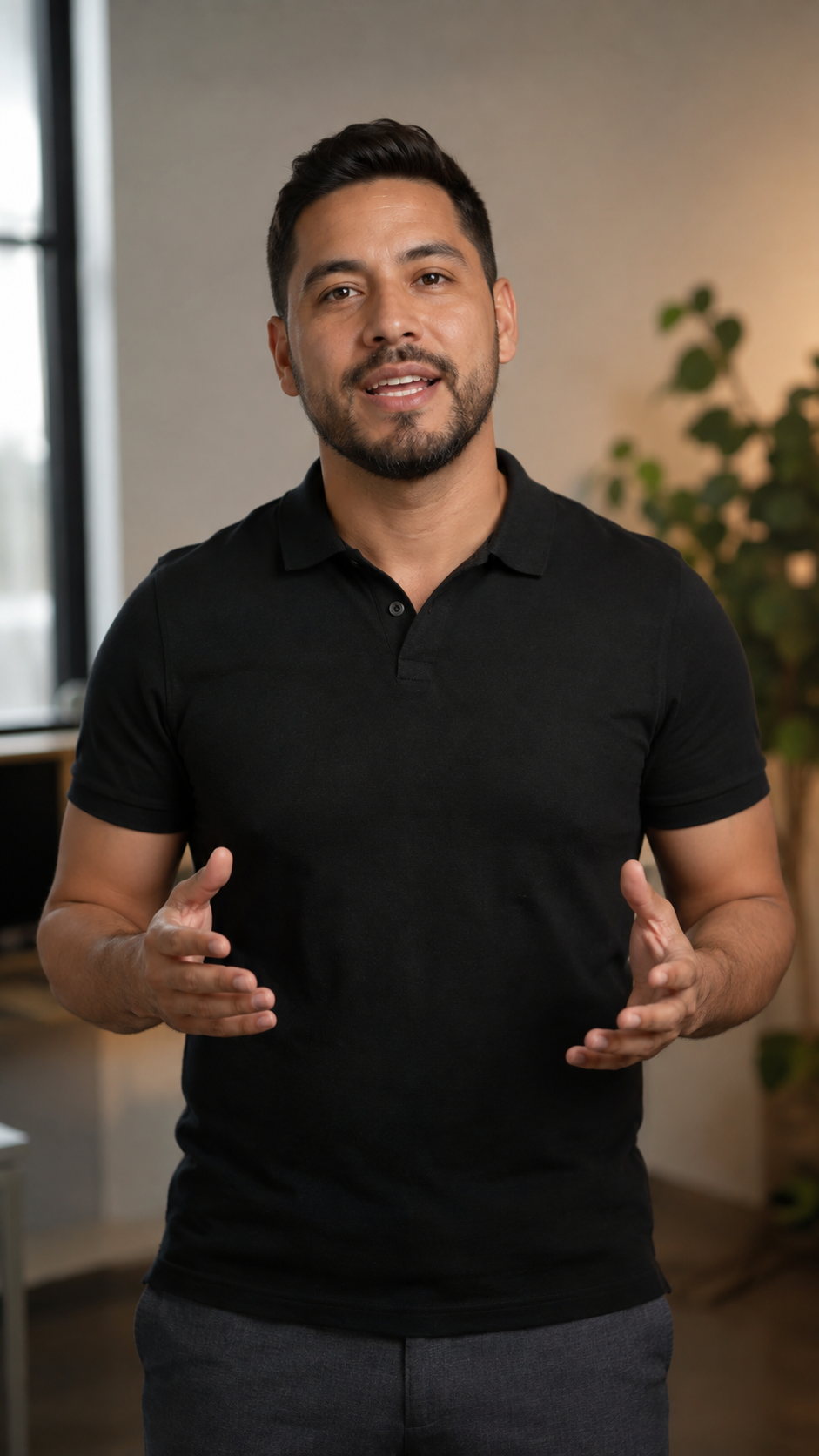 Consultor de marketing digital explicando una estrategia SEO para hoteles